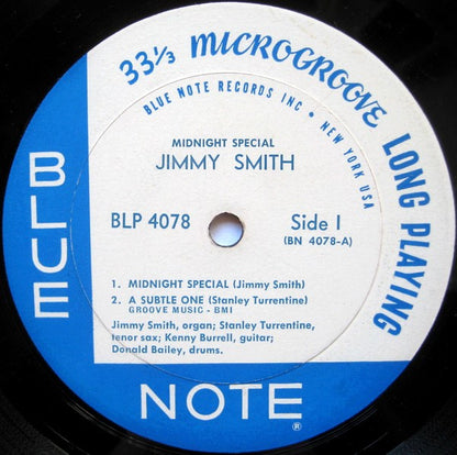 The Incredible Jimmy Smith* : Midnight Special (LP, Album, Mono, No )