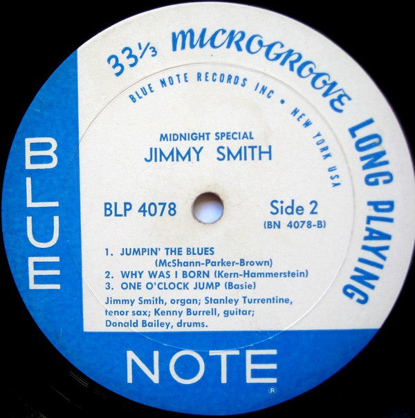 The Incredible Jimmy Smith* : Midnight Special (LP, Album, Mono, No )