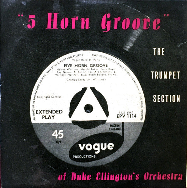 Nelson Williams, Ray Nance, Harold Baker, Ernie Royal, Al Killian : Five-Horn Groove (7", Single)