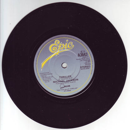 Michael Jackson : Thriller (7", Single, Pap)