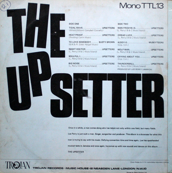 Various : The Upsetter (LP, Mono)