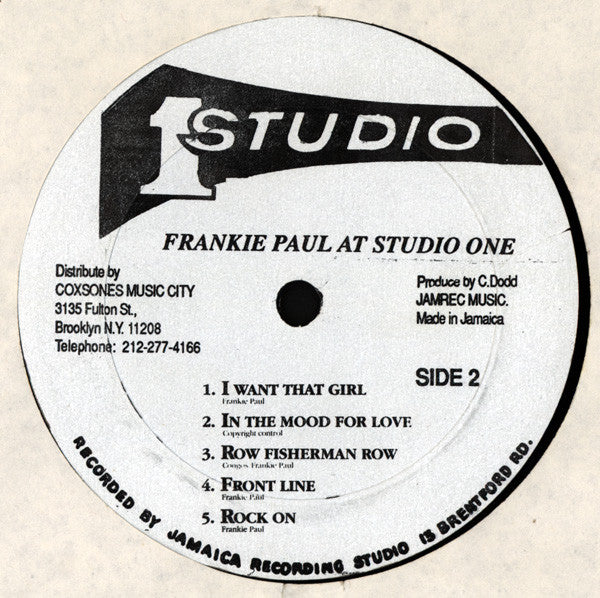 Frankie Paul : At Studio One (LP, Album)