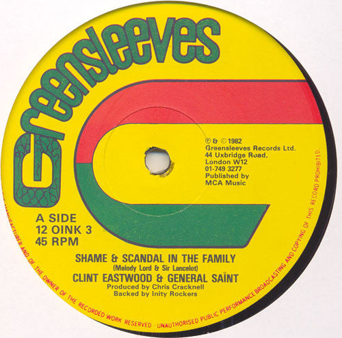 Clint Eastwood & General Saint* : Shame & Scandal In The Family (12")