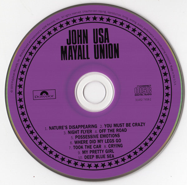 John Mayall : USA Union (CD, Album, RE, EDC)