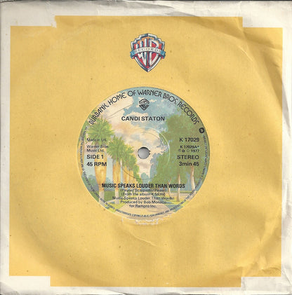 Candi Staton : Music Speaks Louder Than Words (7")