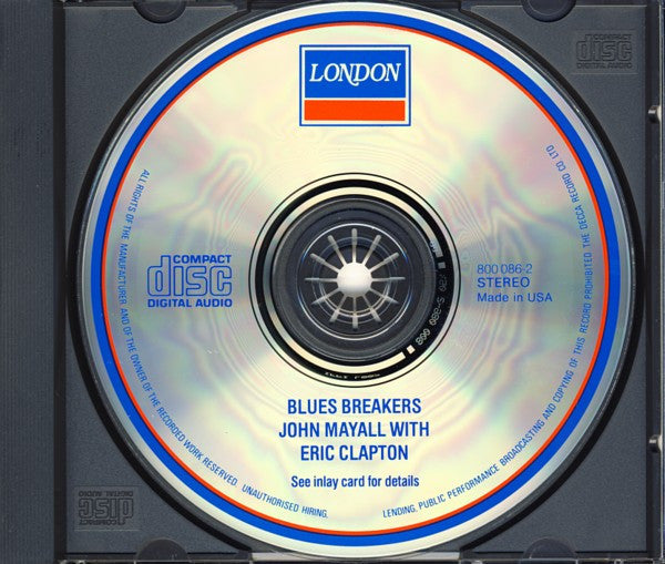 John Mayall With Eric Clapton : Blues Breakers (CD, Album, RE, RP)