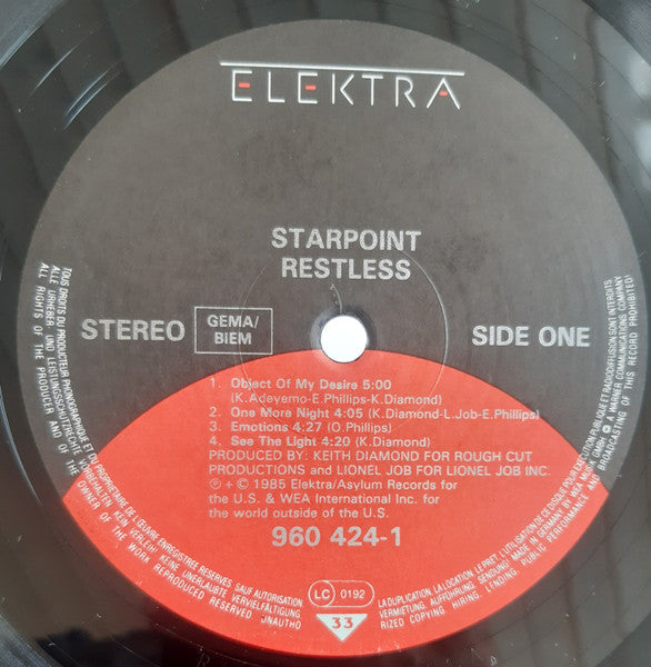 Starpoint : Restless (LP, Album)