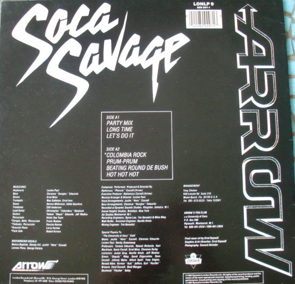 Arrow (2) : Soca Savage (LP, Album)