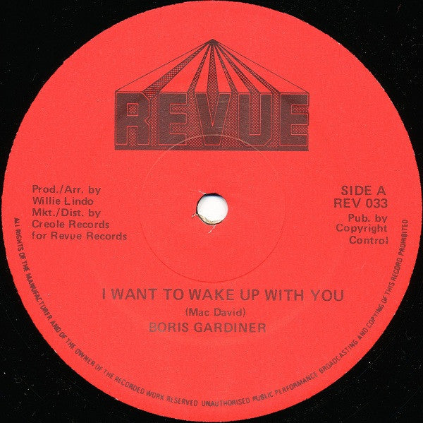 Boris Gardiner : I Want To Wake Up With You (12", Single)