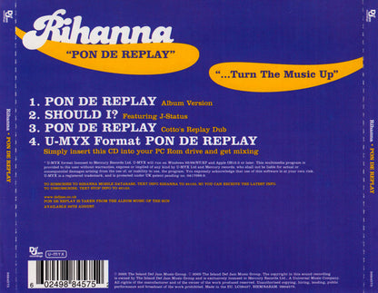 Rihanna : Pon De Replay (CD, Single, Enh)