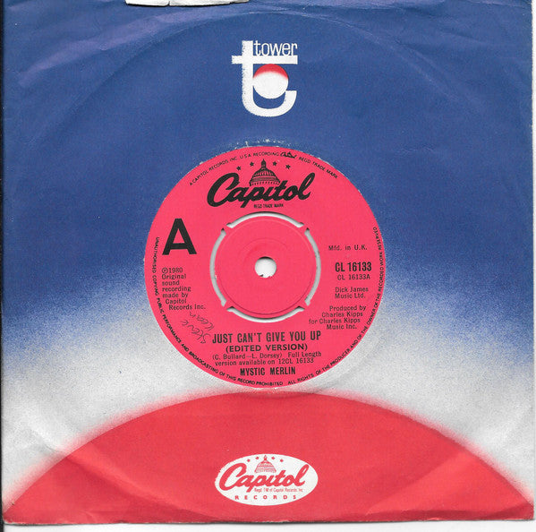 Mystic Merlin : Just Can't Give You Up (7", Single)