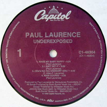 Paul Laurence : Underexposed (LP, Album)