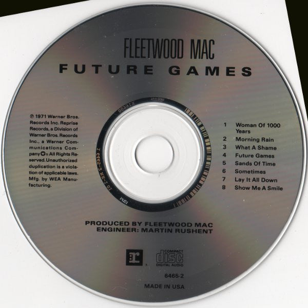 Fleetwood Mac : Future Games (CD, Album, RE, WEA)