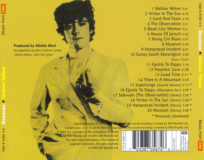 Donovan : Mellow Yellow (CD, Album, Mono, RE, RM)