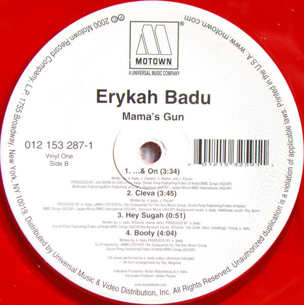 Erykah Badu : Mama's Gun (2xLP, Album, Red)