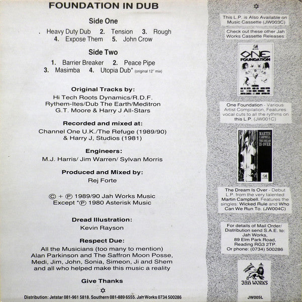 Jah Works (2) : Foundation In Dub (LP, Album)