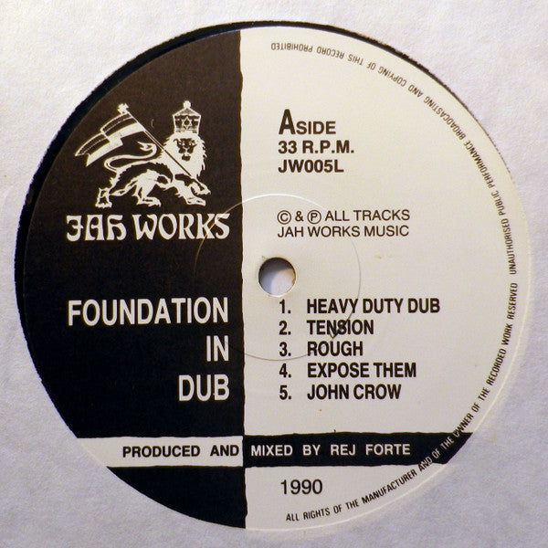 Jah Works (2) : Foundation In Dub (LP, Album)