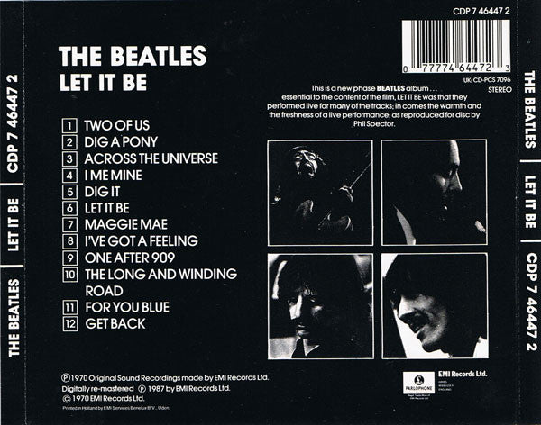 The Beatles : Let It Be (CD, Album, RE, RM, Tos)