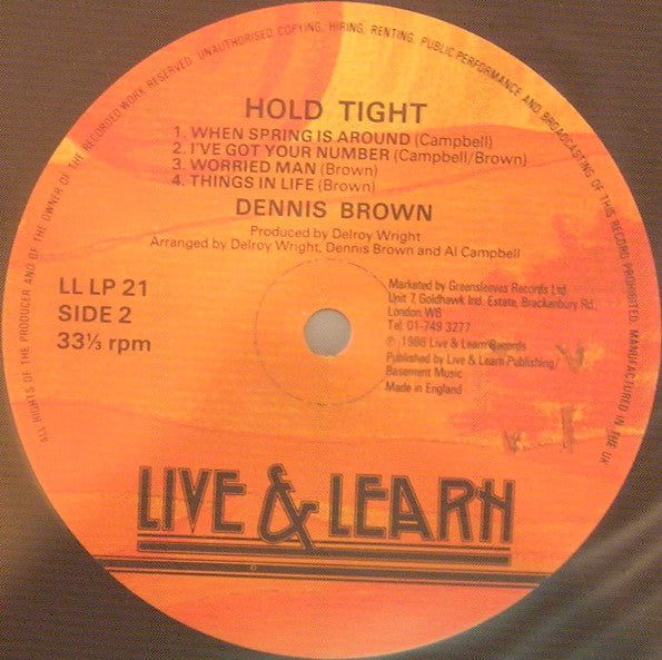 Dennis Brown : Hold Tight (LP, Album)