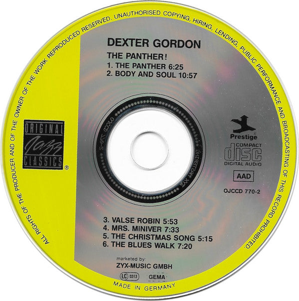 Dexter Gordon : The Panther! (CD, Album, RE, RM)