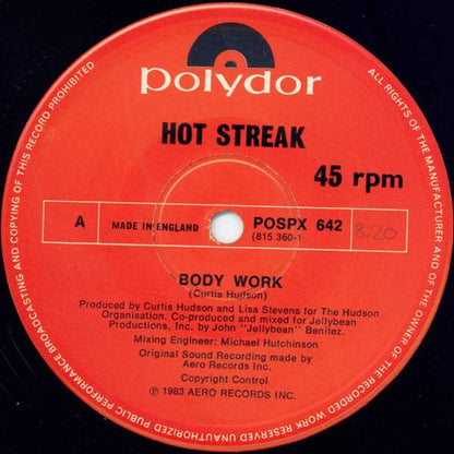 Hot Streak : Body Work (12", Single)