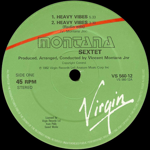 Montana Sextet : Heavy Vibes (12", Single)