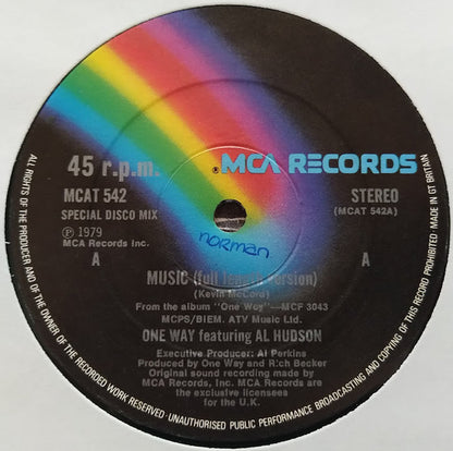 One Way Featuring Al Hudson : Music (Special U.S. Disco Mix) (12", Pic)