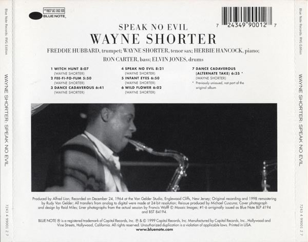 Wayne Shorter : Speak No Evil (CD, Album, RE, RM)