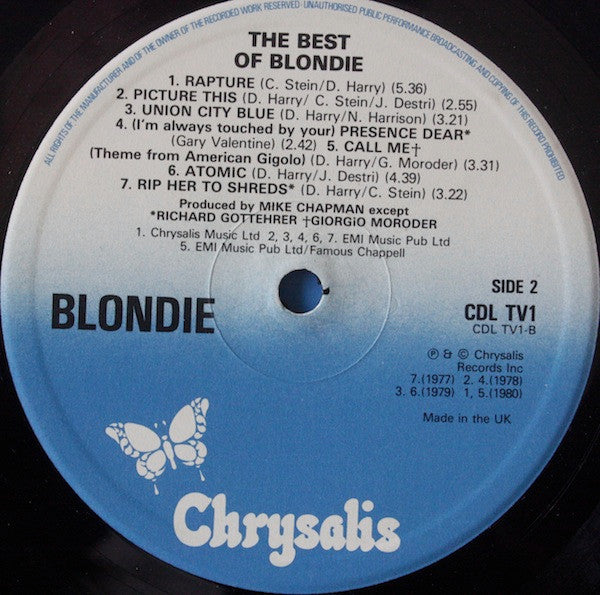 Blondie : The Best Of Blondie (LP, Comp)