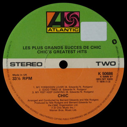 Chic : Les Plus Grands Succes De Chic (Chic's Greatest Hits) (LP, Comp)