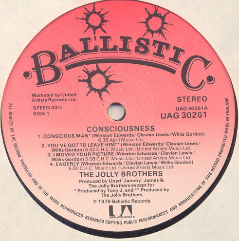 The Jolly Brothers : Consciousness (LP)