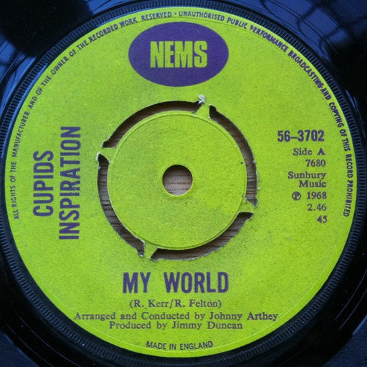 Cupid's Inspiration : My World (7", Single)