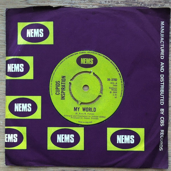 Cupid's Inspiration : My World (7", Single)