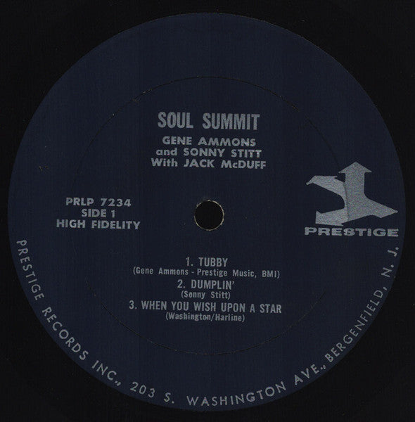 Gene Ammons & Sonny Stitt With Jack McDuff* : Soul Summit (LP, Album, Mono, RE, Blu)