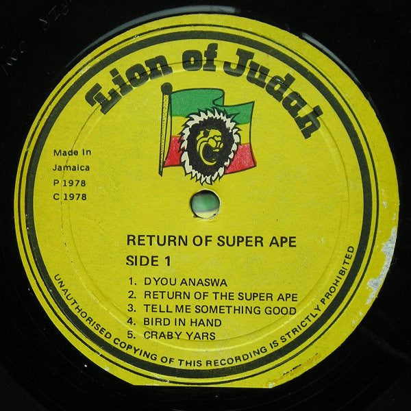 The Upsetters : Return Of The Super Ape (LP, Album)