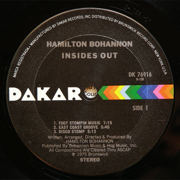 Bohannon* : Insides Out (LP, Album, Pit)