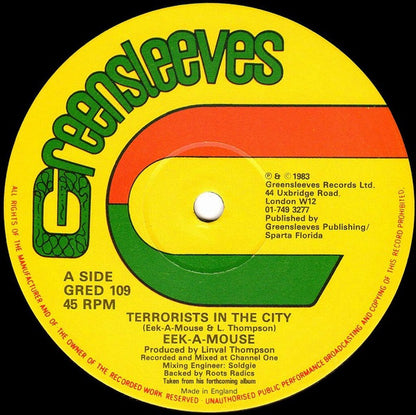 Eek-A-Mouse / Toyan : Terrorists In The City / Majorie (12")