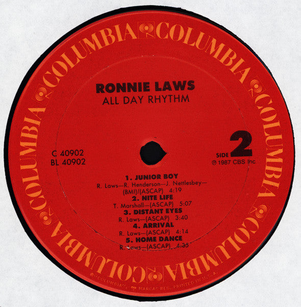 Ronnie Laws : All Day Rhythm (LP, Album, Car)