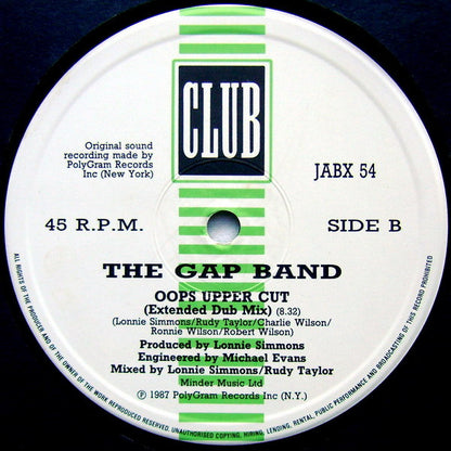 The Gap Band : Oops Upside Your Head ('87 Mix) (12", Single)