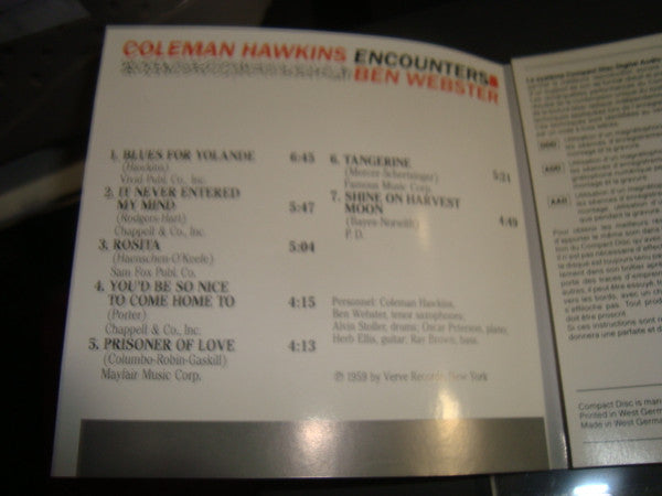 Coleman Hawkins / Ben Webster : Coleman Hawkins Encounters Ben Webster (CD, Album)