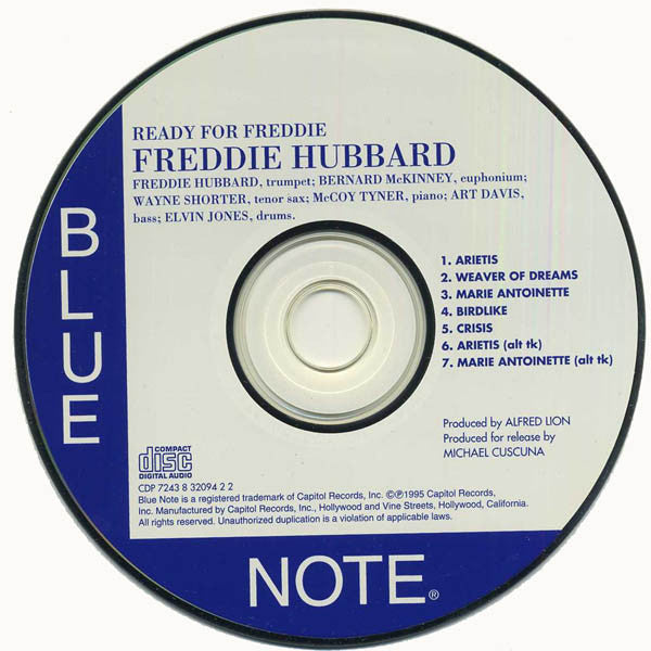 Freddie Hubbard : Ready For Freddie (CD, Album, Ltd, RE, RM)