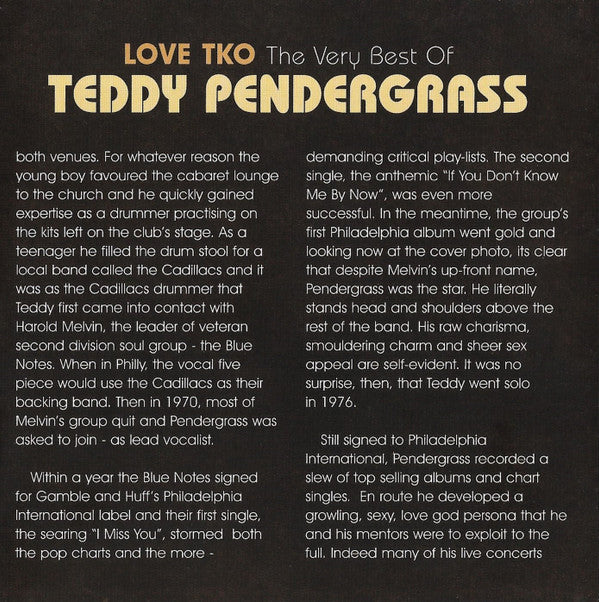 Teddy Pendergrass : Love TKO: The Best Of Teddy Pendergrass (CD, Comp)