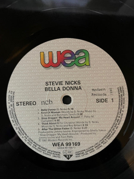 Stevie Nicks : Bella Donna (LP, Album)