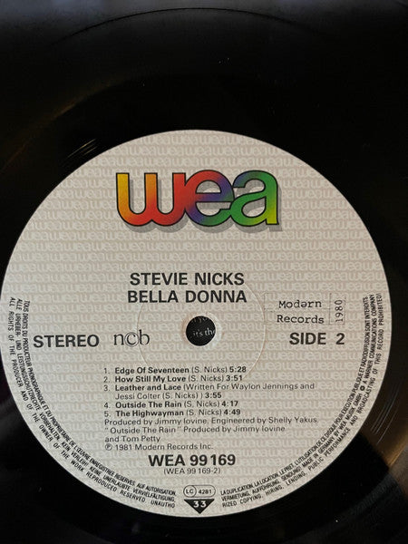 Stevie Nicks : Bella Donna (LP, Album)