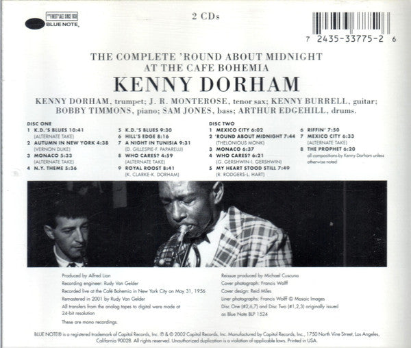 Kenny Dorham : The Complete 'Round About Midnight At The Cafe Bohemia (2xCD, Comp, Mono, RE, RM)