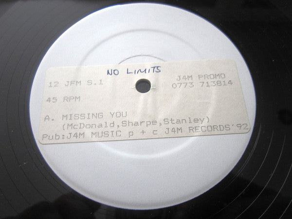 No Limits : Missing You (12", Promo, W/Lbl, Sti)