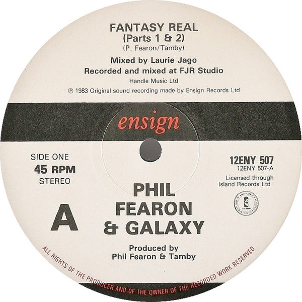 Phil Fearon & Galaxy : Fantasy Real (Parts 1 & 2) (12", Single)