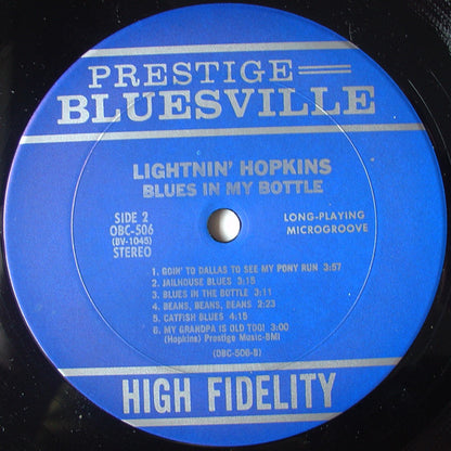 Lightnin' Hopkins : Blues In My Bottle (LP, Album, RE)