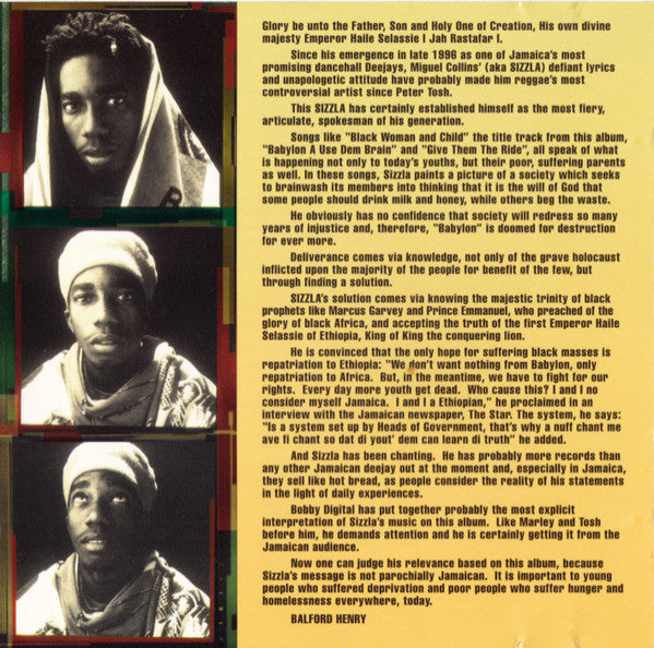 Sizzla : Black Woman And Child (CD, Album)