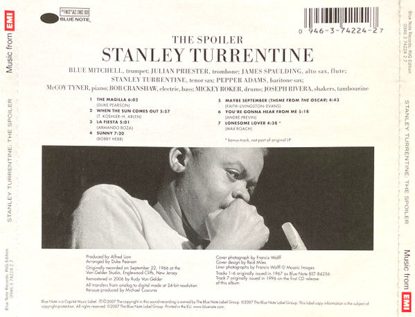 Stanley Turrentine : The Spoiler (CD, Album, RE, RM)